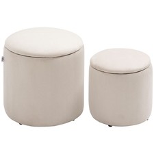 HOMCOM Set di 2 Pouf