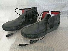 ROCCO P. & BAD SPIRIT - SCARPE UOMO NERO CON FRANGE PELLE KANOGUM - TG 42  