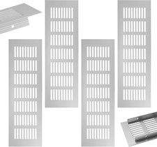 4 Pezzi Griglia Aerazione Rettangolare, Griglia Di Ventilazione 8 * 30 Cm, Grigl