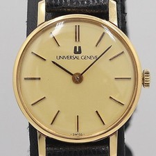 Universal Geneve Donna Carica Manuale Tondo Oro Swiss Made Analogico Pelle