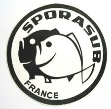 Adesivo Pubblicità Sporasub France Computer ad Immersione 90er Diving