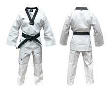 Dobok TUSAH Elite Collo Nero Omologato WT - Uniforme per Competizioni Taekwondo
