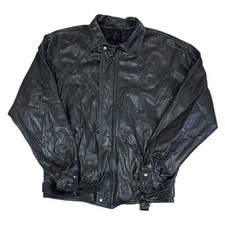 Giacca pelle vintage baggy