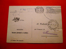 Franchigia POSTA MILITARE 83 da VERONA x MOZZECANE + 8° REGG. ART. PASUBIO