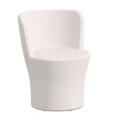 Poltrona da giardino in resina Poltroncina in polietilene bianco esterno sedia