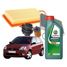 Kit Tagliando Ford Fiesta V 1.4 Tdci 4 Filtri + 4lt Castrol Magnatec 5w30 A5
