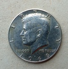 USA 1/2 mezzo dollaro 1966 argento J. F. Kennedy