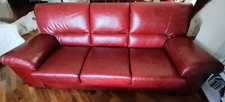 Divano moderno 3 posti ecopelle rosso dimensioni 200x90; altezza 90 