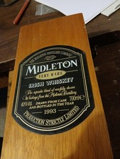 Rarissima scatola in legno per whisky irlandese Midleton
