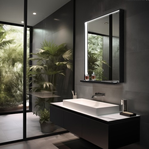 Specchio led incorniciato - led,