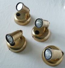 4 lampade tipo faretto da interni per camper. Alogena da 12 V. Con staffe e viti