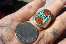 ANELLO UOMO STERLING TURCHESE