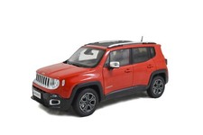 Modellino auto pressofuso Jeep Renegade rosso 2016 scala 1:18 collezione regalo giocattolo bambini