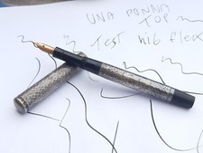 1919 Antica Penna Stilografica Sterling Silver carica contagocce Eyedropper 