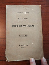 1884 R. CIRILLO RICORDI DEL DESERTO DI MASSA LUBRENSE S.AGATA DEI DUE GOLFI
