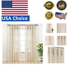 Tenda singola 40"x84" bohemien macramè per matrimoni e casa - pannello cotone