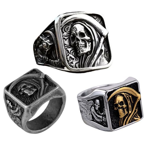 Anello uomo biker gotico - anello,