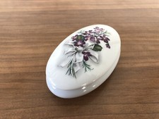 Portagioie LIMOGES FRANCE Anni 60 Cofanetto In Ceramica Dipinto A Mano