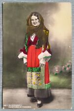 Cartolina Tonara Costume Ragazza in Posa Antica 1955 Sardegna