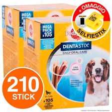 Pedigree Dentastix Medium per igiene orale del cane - 2 Confezioni da 105 Stick