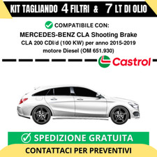 Tagliando per MERCEDES-BENZ CLA Shooting Brake CLA 200 CDI/d 100 kw - 7 Lt di...
