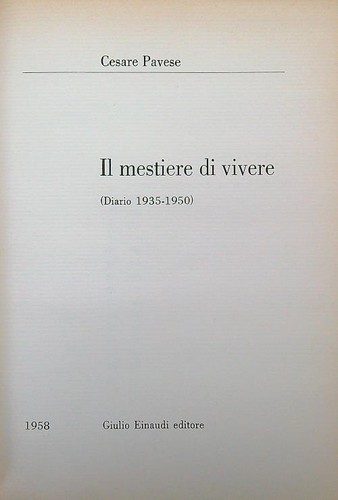 Mestiere vivere pavese - il,