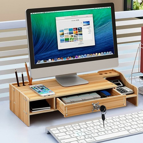 Alzata monitor legno con - alzata,