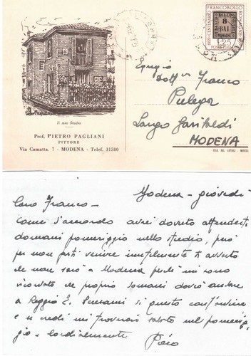 Autografo pietro pagliani - autografo,