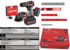 Trapano Avvitatore Brushless 21V + Smerigliatrice Angolare 2 Batterie Litio 4.0A