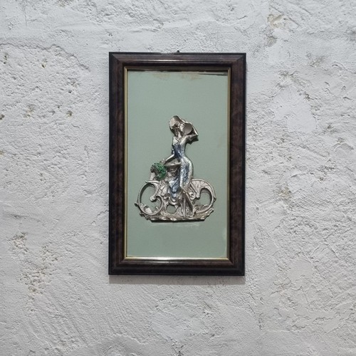 Quadro vintage rilievo - quadro, metallo