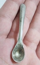 Raro mini cucchiaio vintage - metallo massiccio lusso, ciondolo antico, gioiello da collezione
