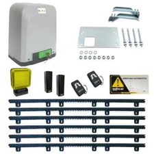 Kit completo cancello scorrevole INDEM VIVO 424 400kg + 6m cremagliera nylon