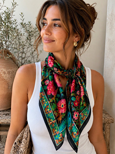 Sciarpa donna quadrata - , chiffon