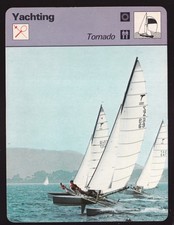 TORNADO Catamarano Olimpico Yachting Vela Foto 1978 UK SPORTSCASTER CARD 15-18