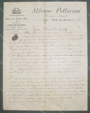 PONTE SUL SECCHIA, Modena. Armaiolo Pellacani. Vecchia fattura del 1910