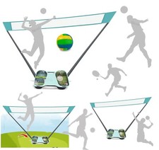 Rete portatile beach volley, badminton h 155 cm, rete tennis beach soccer paddle