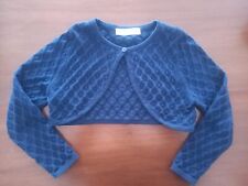 Bolero bambina 5/6 anni coprispalle blu manica lunga a maglie larghe Bolerose