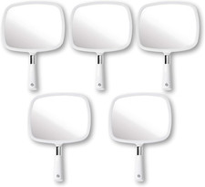 Set 5 Specchi a Mano per Parrucchieri E Uso Domestico - Manico Lungo Ergonomico,