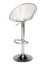 SGABELLO  SPHERE  UP ON  GRANDSOLEIL POLICARBONATO TRASPARENTE ELEVABILE