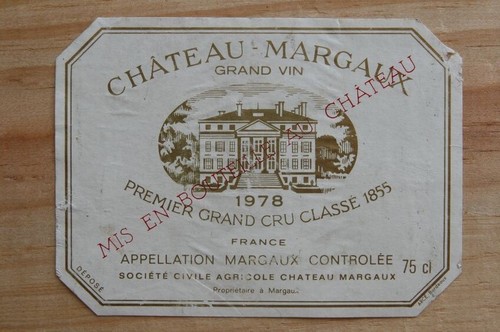 étiquette château margaux - château,