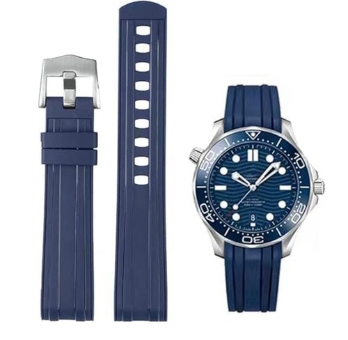 Cinturino gomma curvo blu - cinturino,