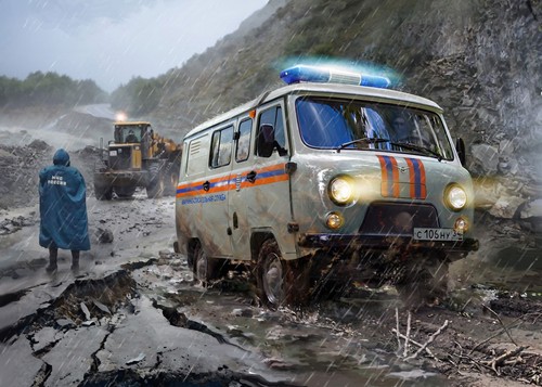 Zvzeda 43002 uaz 3909 - 1/43,