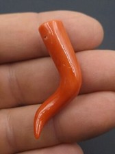 ANTICO CORNO DI CORALLO ROSSO SANGUE DI SARDEGNA PORTAFORTUNA CORALLO SALMONE 