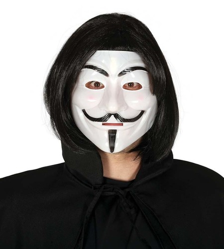 Maschera bianca con - , baffi