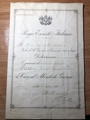 Diploma capitano bersaglieri - capitano,