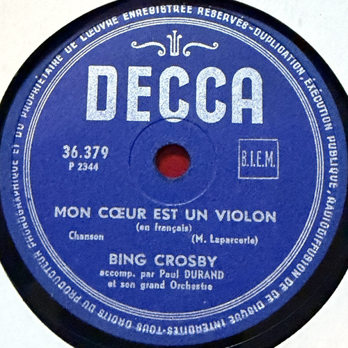 Bing crosby mon coeur - crosby, un