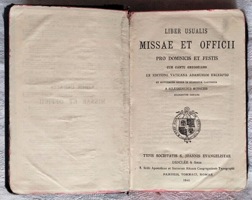 Liber usualis missae - liber, et