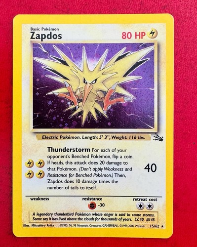 Lotto carte pokemon - lotto, zapdos