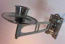 Candelieri un Braccio Nichelato Jugenstil Art Deco Luce da Parete