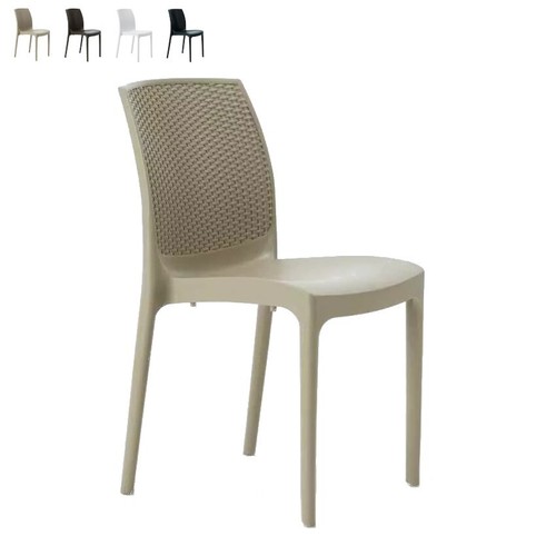 Sedie polyrattan impilabili - polyrattan,